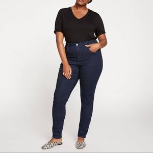 NWT Universal Standard Seine High Rise Skinny Jeans Size 28 Dark Indigo Women's